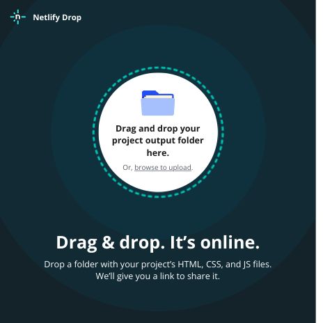 Screenshot of https://app.netlify.com/drop