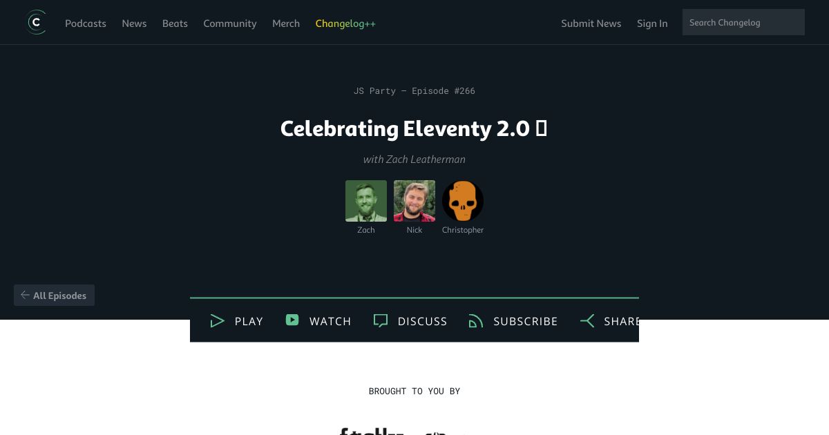 Screenshot image for https://screenshot.11ty.app/https%3A%2F%2Fchangelog.com%2Fjsparty%2F266/opengraph/