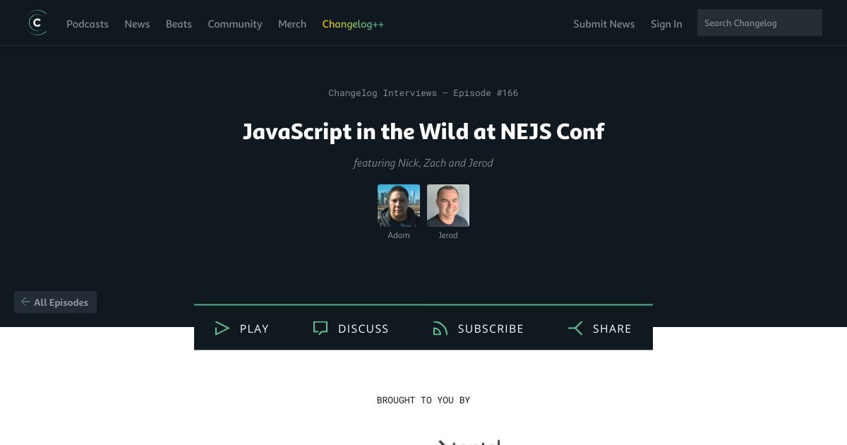 Screenshot image for https://screenshot.11ty.app/https%3A%2F%2Fchangelog.com%2Fpodcast%2F166/opengraph/