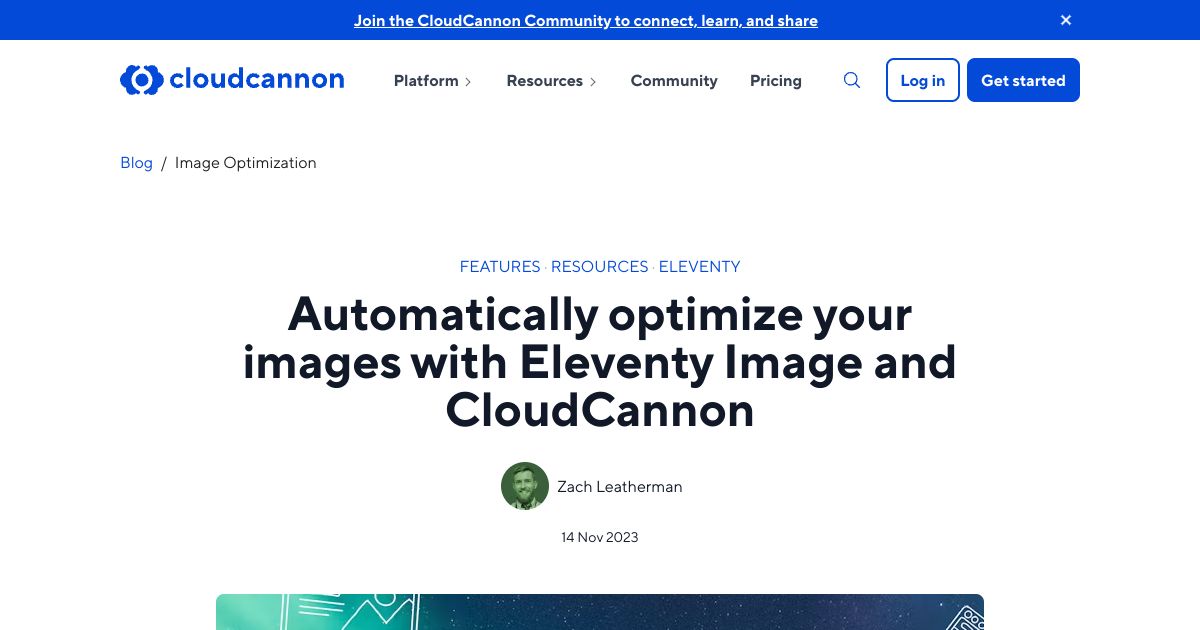 Screenshot image for https://screenshot.11ty.app/https%3A%2F%2Fcloudcannon.com%2Fblog%2Fautomatically-optimize-your-images-with-eleventy-image-and-cloudcannon%2F/opengraph/