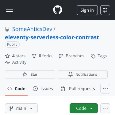 Screenshot of https://github.com/SomeAnticsDev/eleventy-serverless-color-contrast