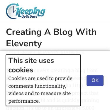 Screenshot of https://keepinguptodate.com/pages/2019/06/creating-blog-with-eleventy/
