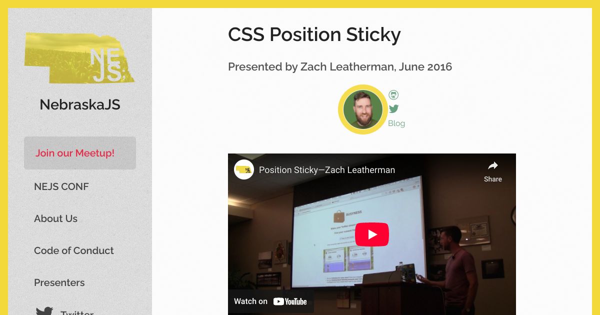 Screenshot image for https://screenshot.11ty.app/https%3A%2F%2Fnebraskajs.com%2F2017%2Fsticky%2F/opengraph/