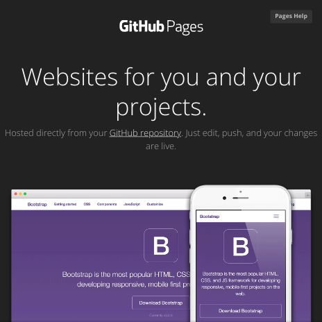 Screenshot of https://pages.github.com/
