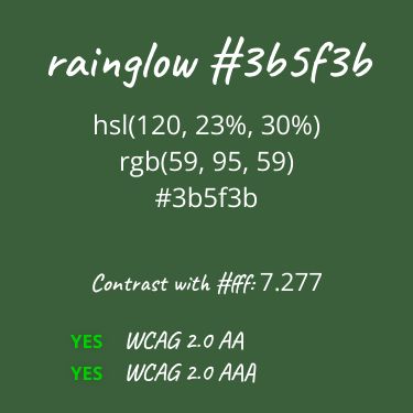 Screenshot of https://rainglow.zachleat.dev/