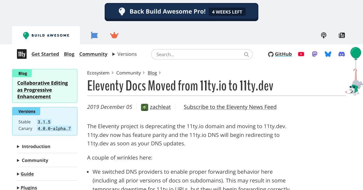 Screenshot image for https://www.11ty.dev/blog/moving-house/
