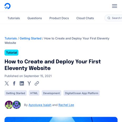 Screenshot of https://www.digitalocean.com/community/tutorials/how-to-create-and-deploy-your-first-eleventy-website