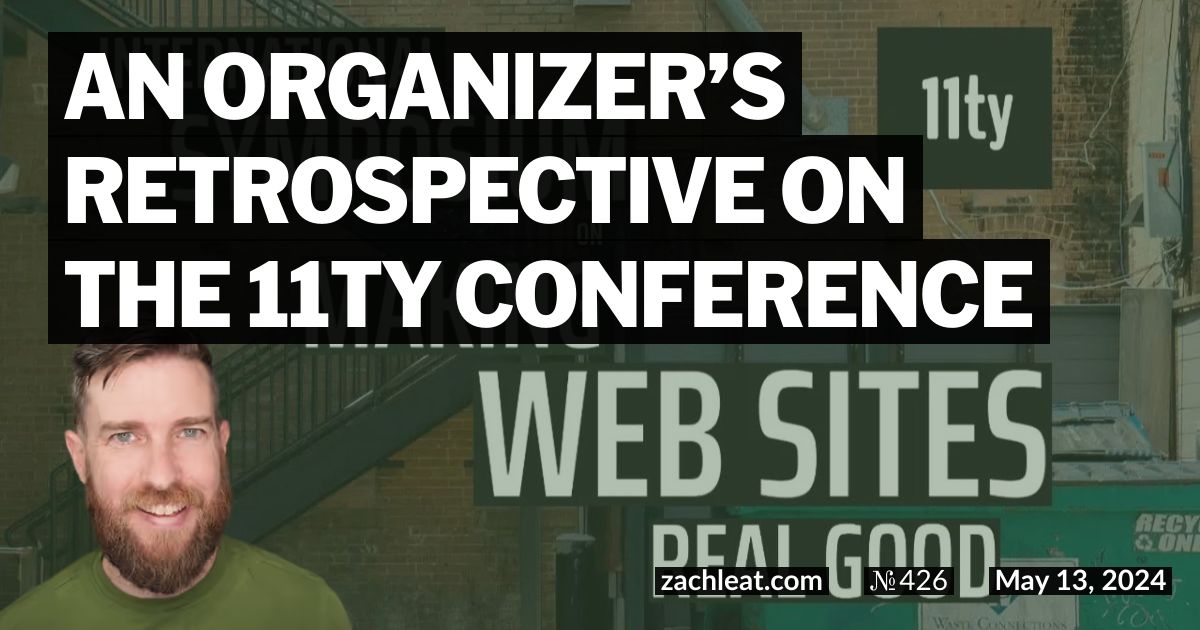 Open Graph image for An Organizer’s Retrospective on the 11ty Conference