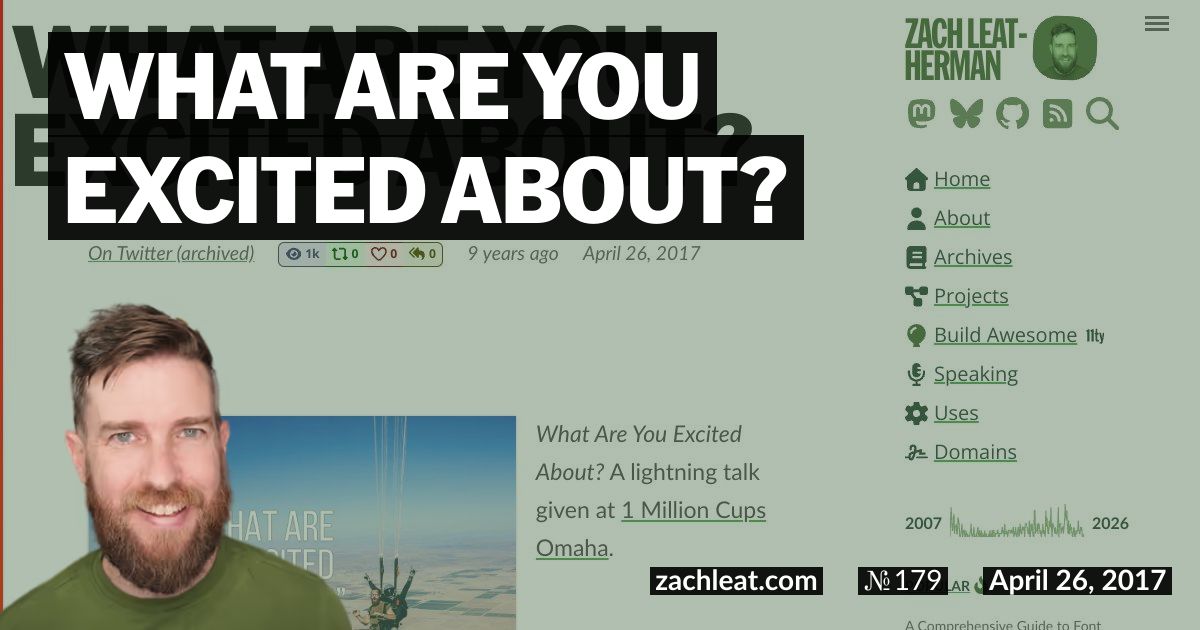 What Are You Excited About?