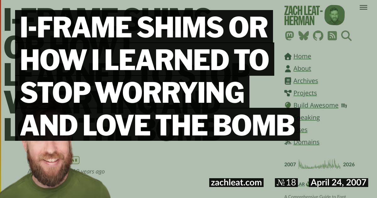 I-Frame Shims or How I Learned to Stop Worrying and Love the Bomb
