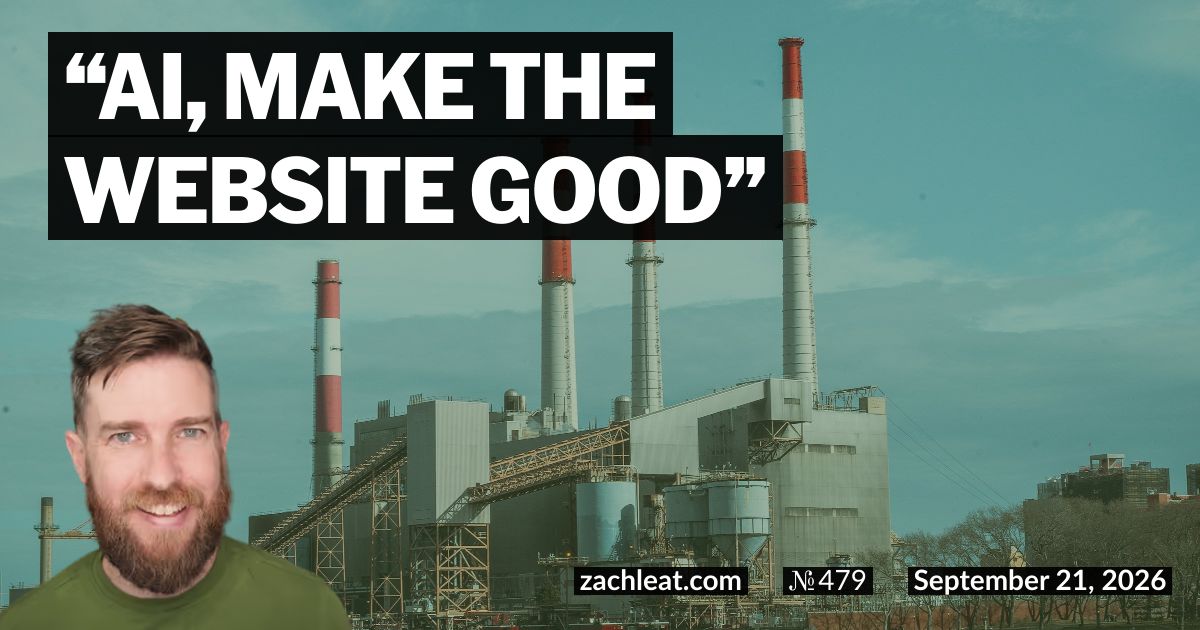 “AI, make the website good”