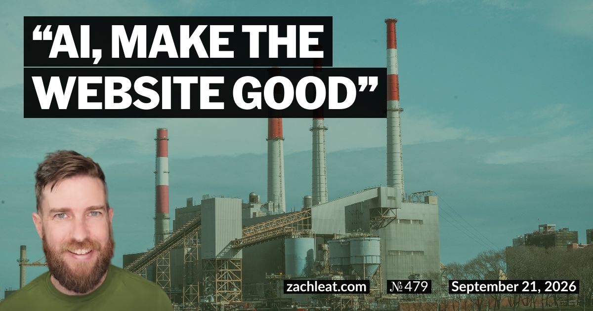 “AI, make the website good”
