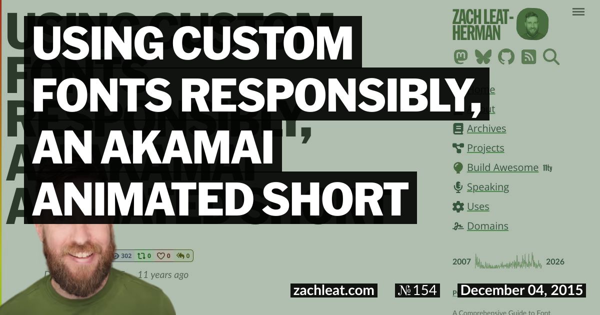 Using Custom Fonts Responsibly, an Akamai Animated Short