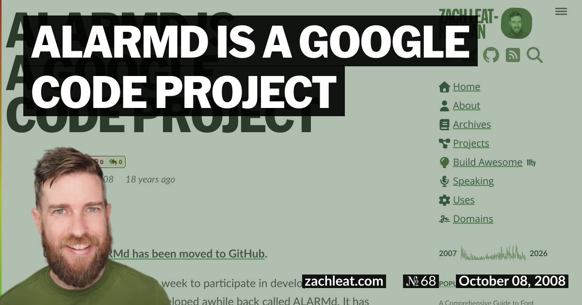 Open Graph image for ALARMd is a Google Code Project