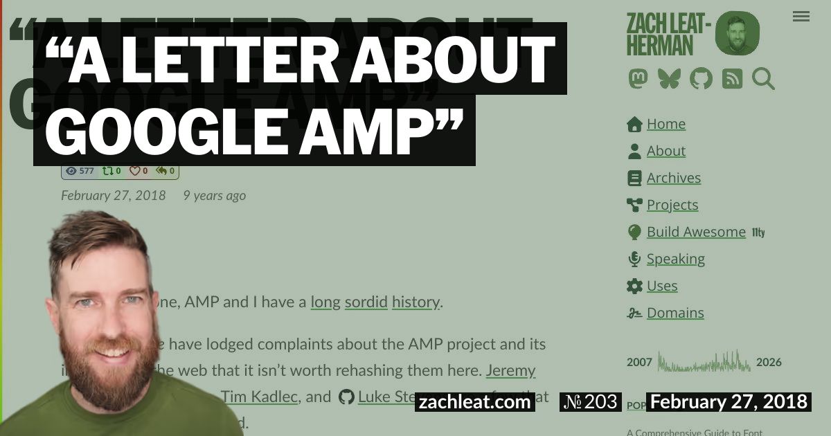 “A letter about Google AMP”