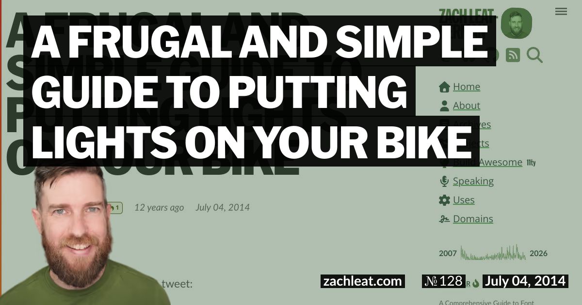 A Frugal and Simple Guide to Putting Lights on your Bike