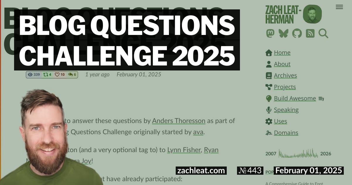 Blog Questions Challenge 2025