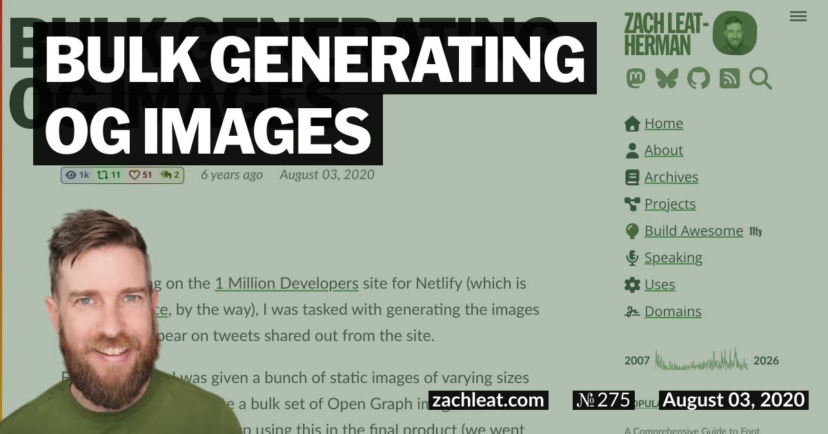 Open Graph image for Bulk Generating OG Images