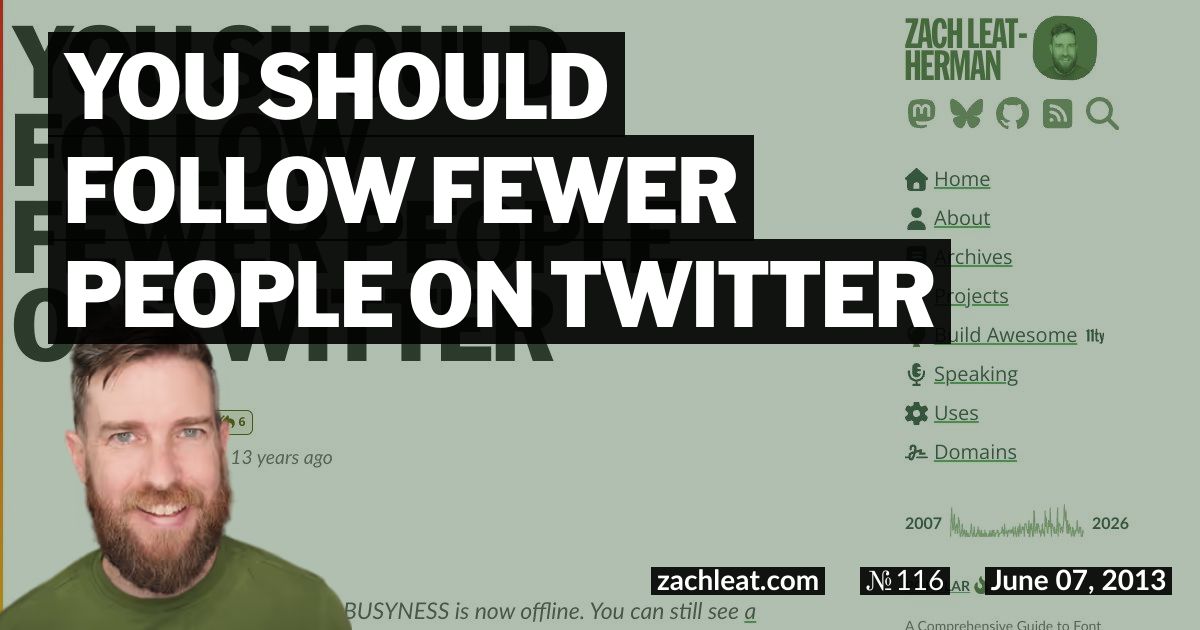 You Should Follow Fewer People on Twitter
