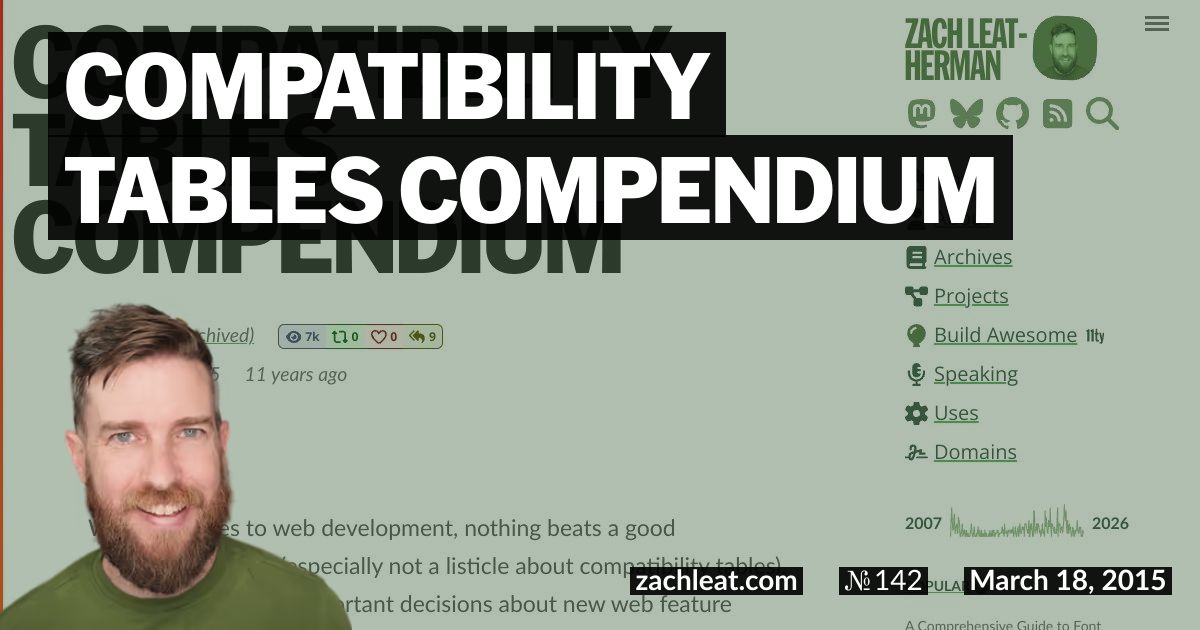 Compatibility Tables Compendium