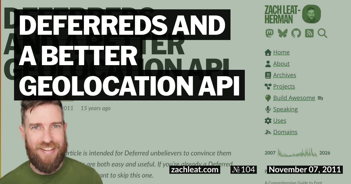 Deferreds and a Better Geolocation API