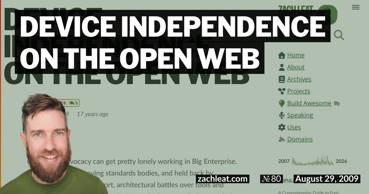 Device Independence on the Open Web