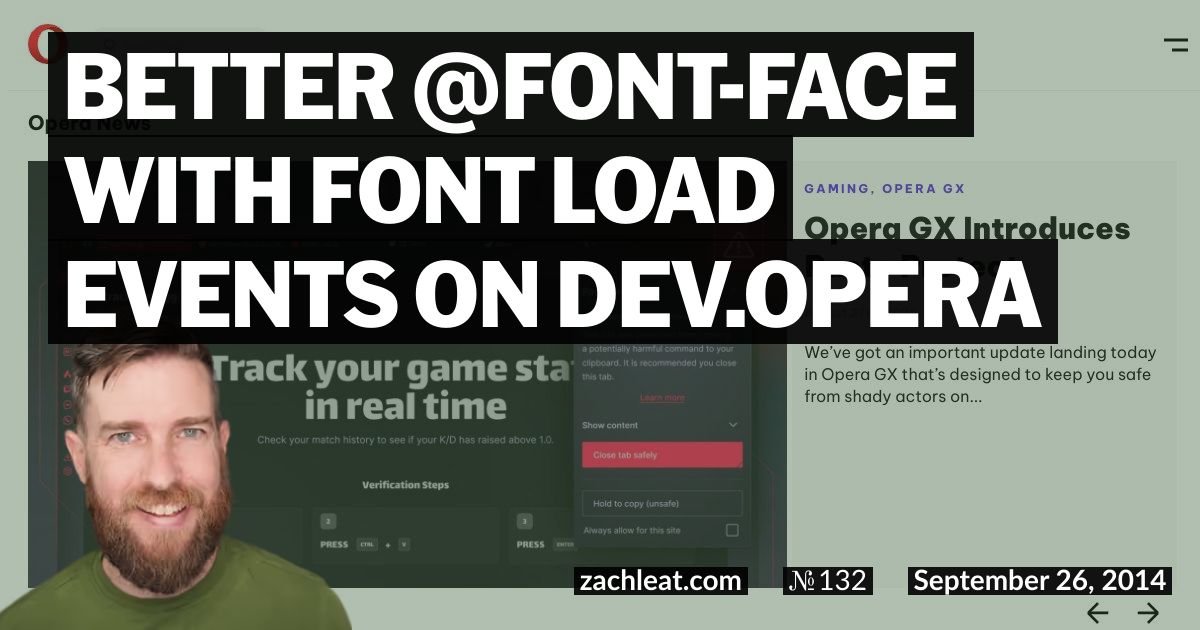 Better @font-face with Font Load Events on Dev.Opera