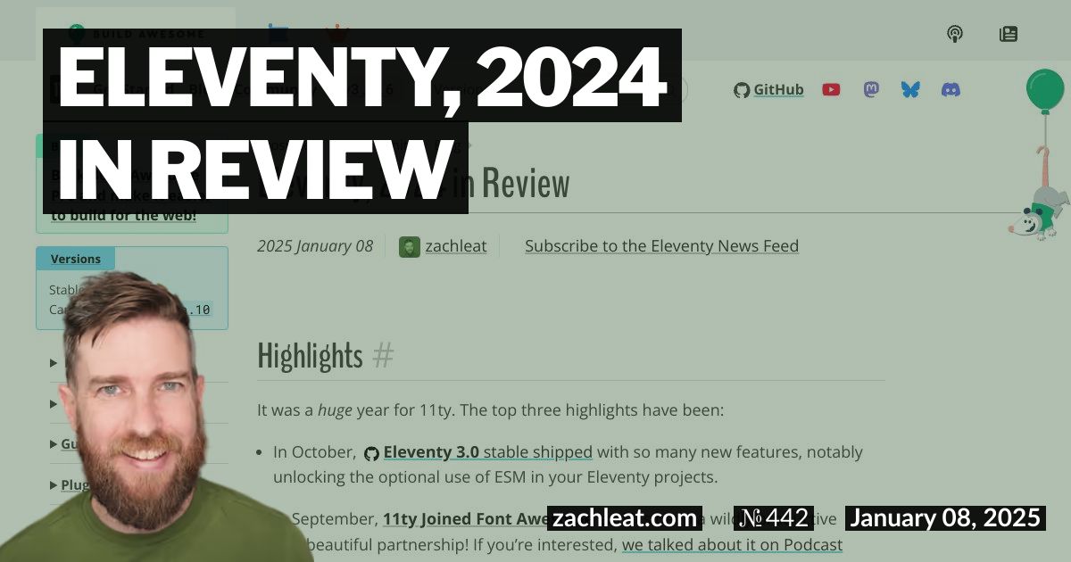 Open Graph image for Eleventy, 2024 in Review