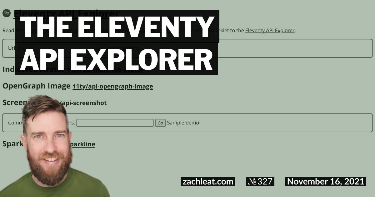 Open Graph image for The Eleventy API Explorer