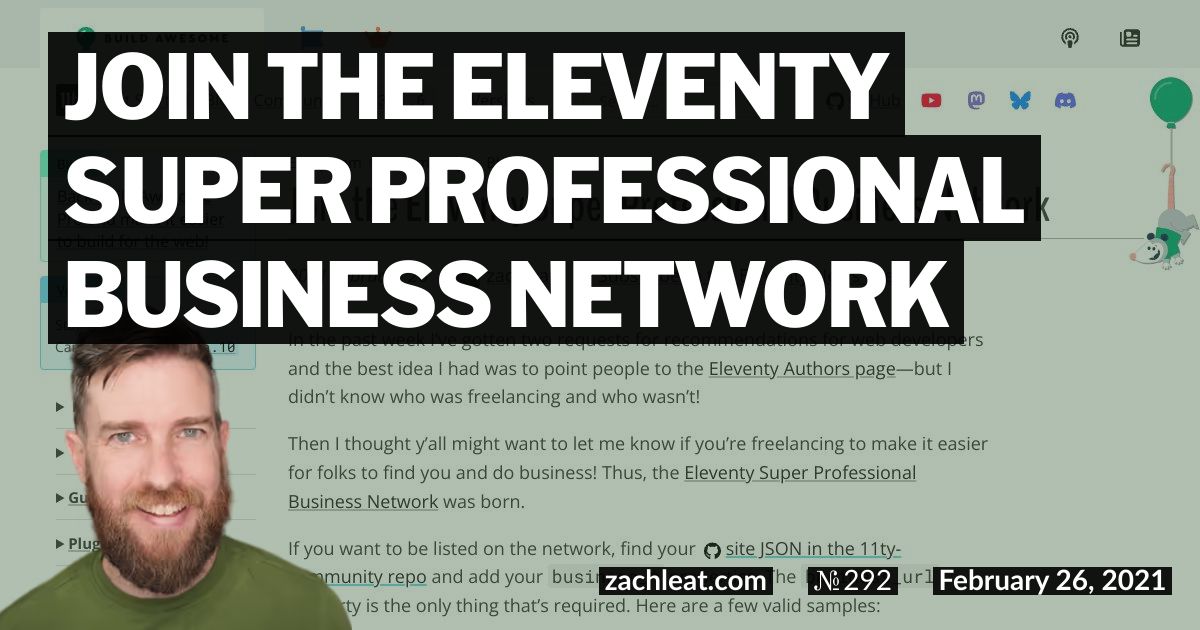 Join the Eleventy Super Professional Business Network