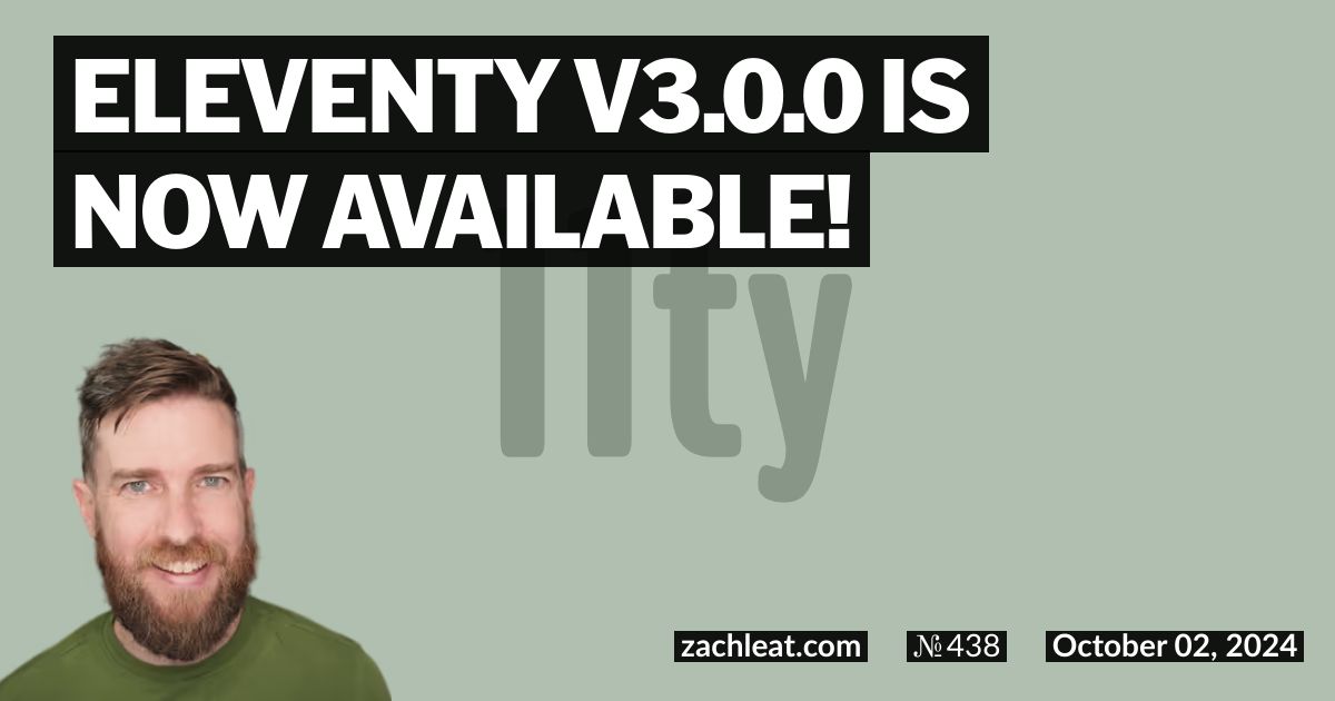 Open Graph image for Eleventy v3.0.0 is now available!