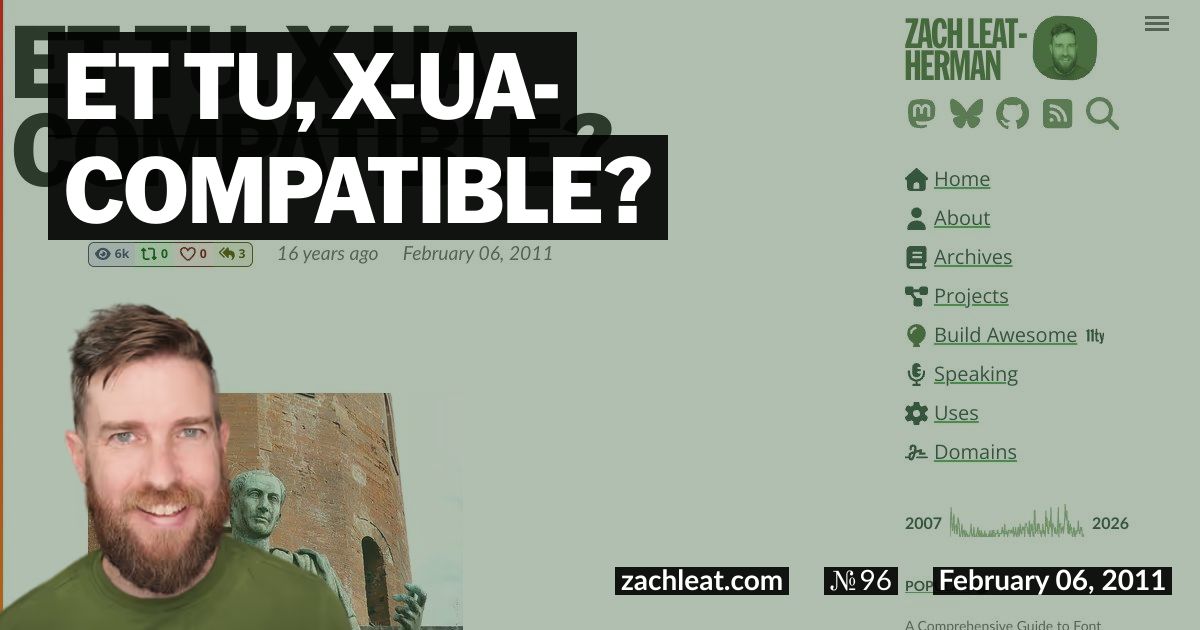 Et tu, X-UA-Compatible?