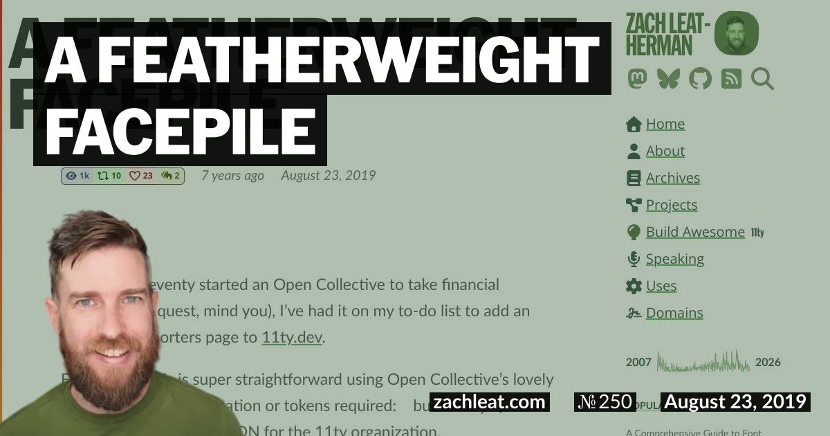 A Featherweight Facepile