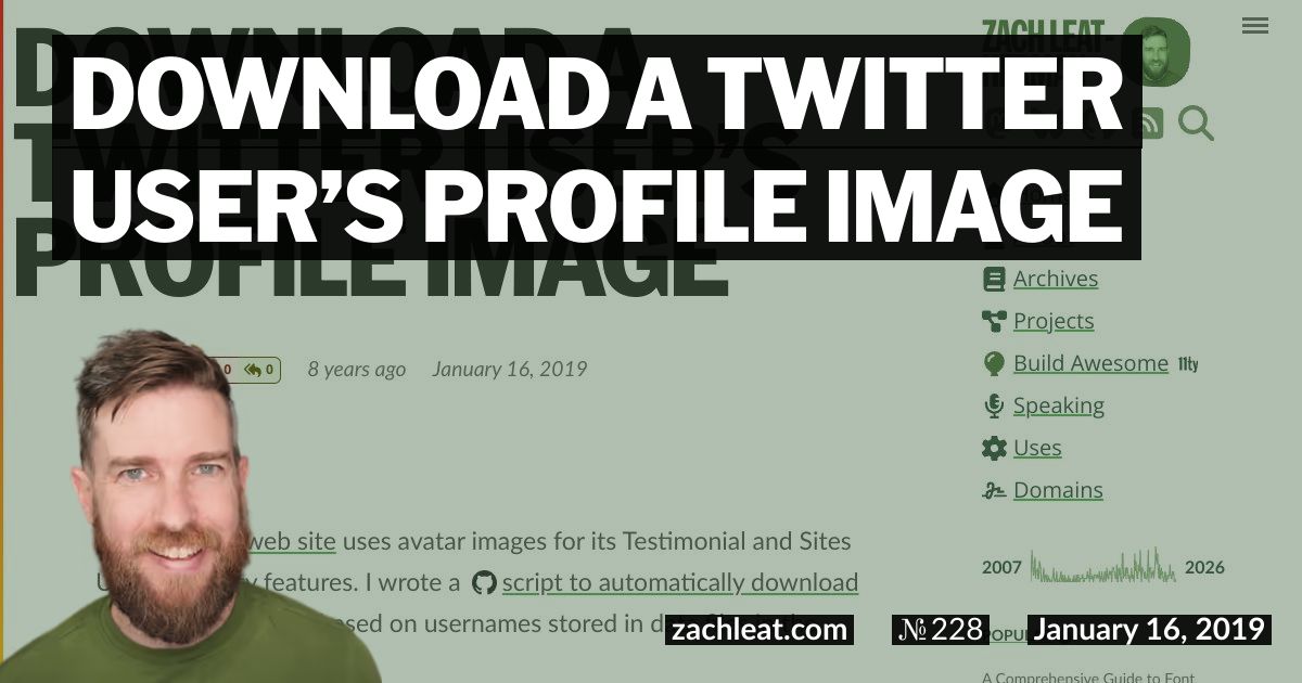 Download a Twitter User’s Profile Image
