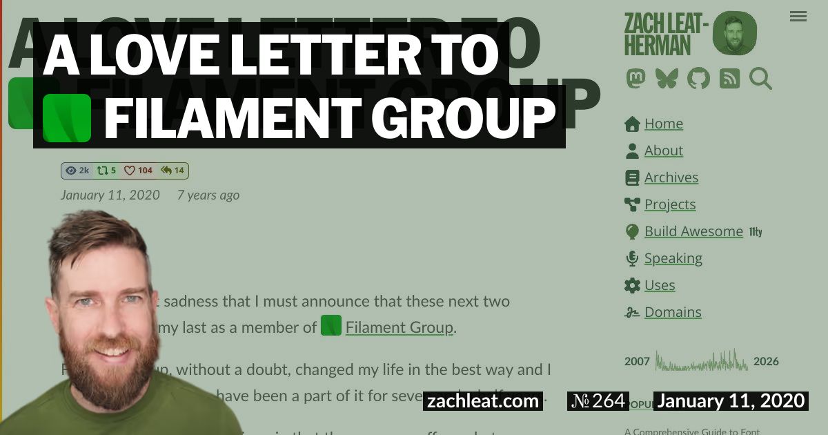 Open Graph image for A Love Letter to Filament Group