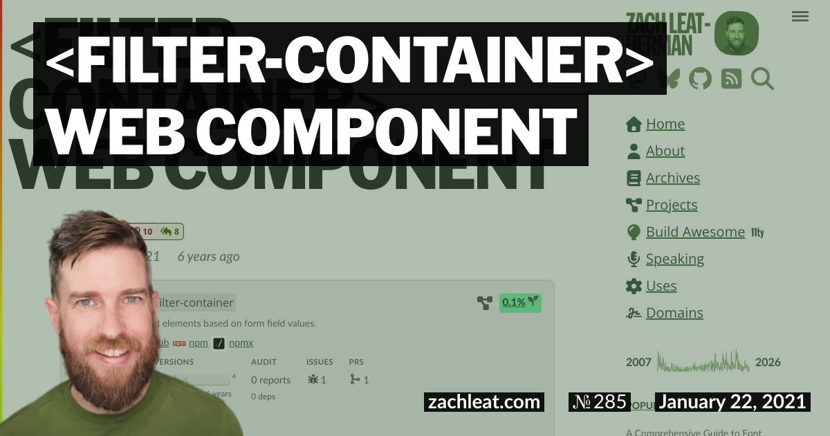 filter-container Web Component