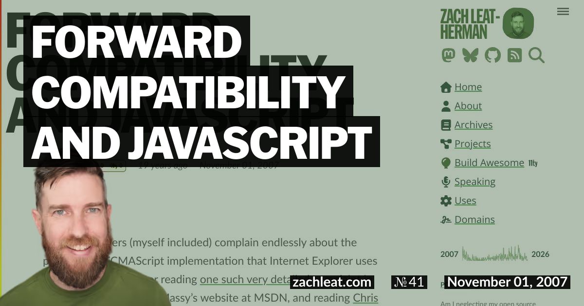 Forward Compatibility and JavaScript