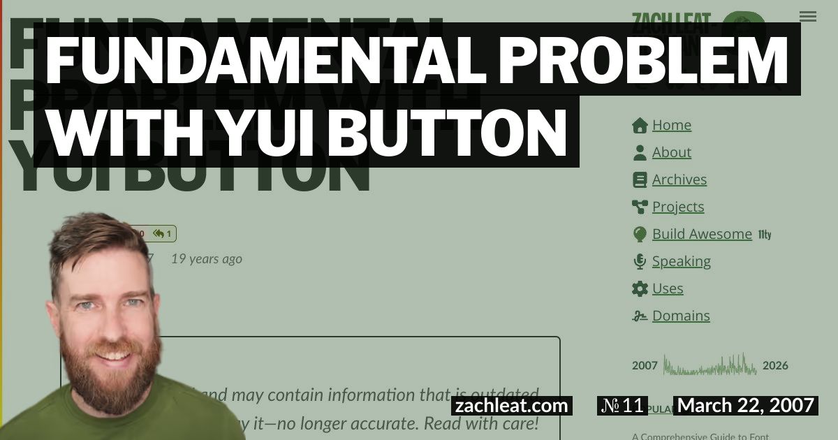 Open Graph image for Fundamental Problem with YUI Button