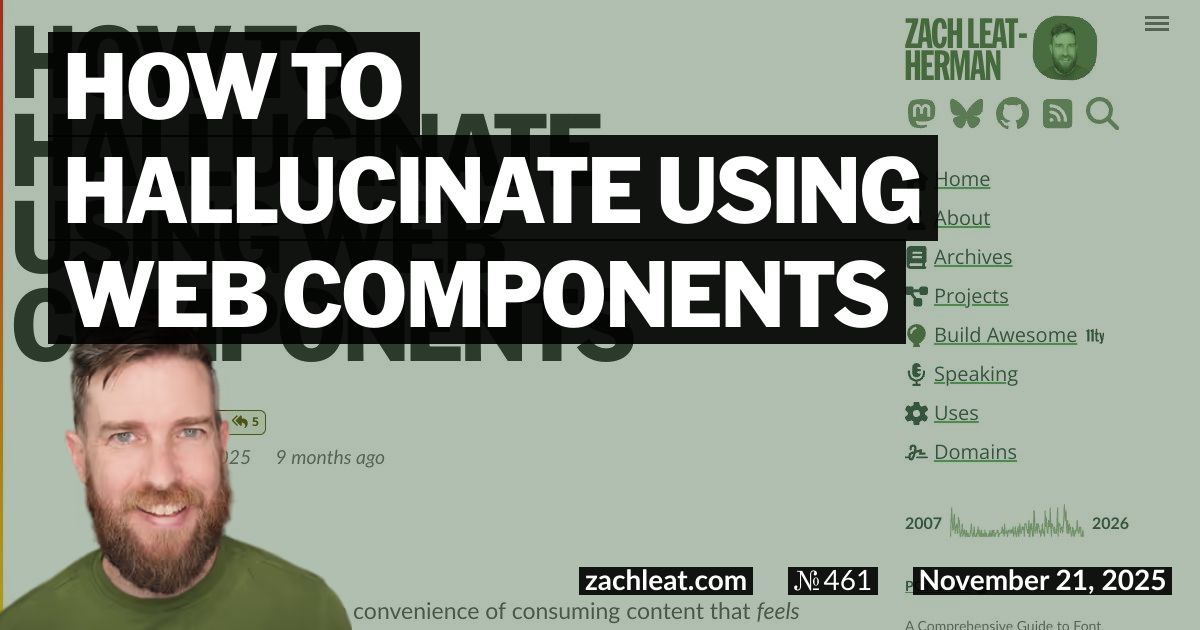 Open Graph image for How to Hallucinate using Web Components