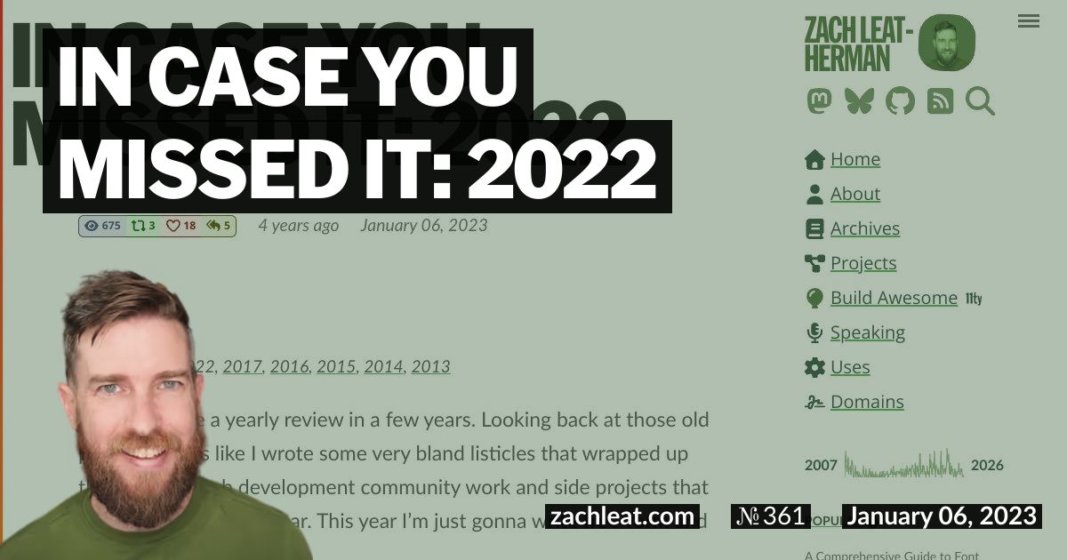 In Case You Missed It: 2022
