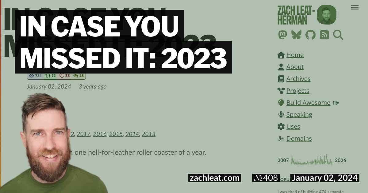 In Case You Missed It: 2023