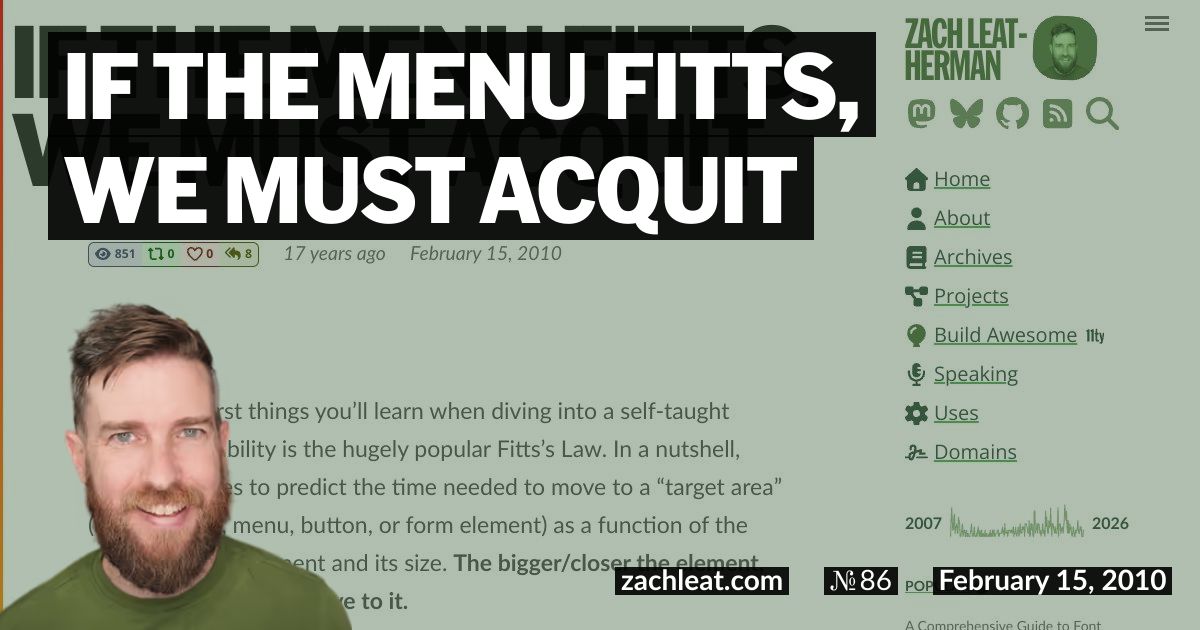 Open Graph image for If the Menu Fitts, We Must Acquit