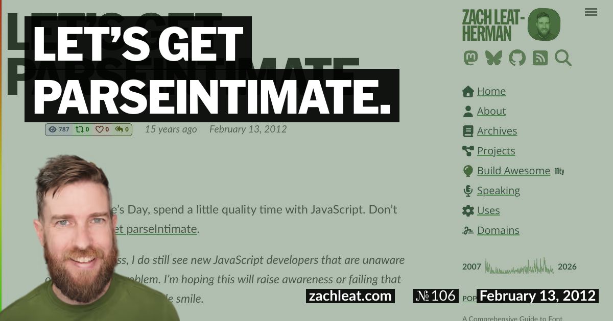Open Graph image for Let’s get parseIntimate.