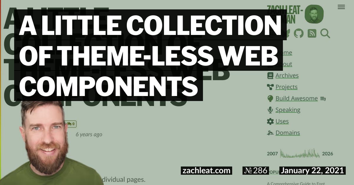 A little collection of theme-less Web Components
