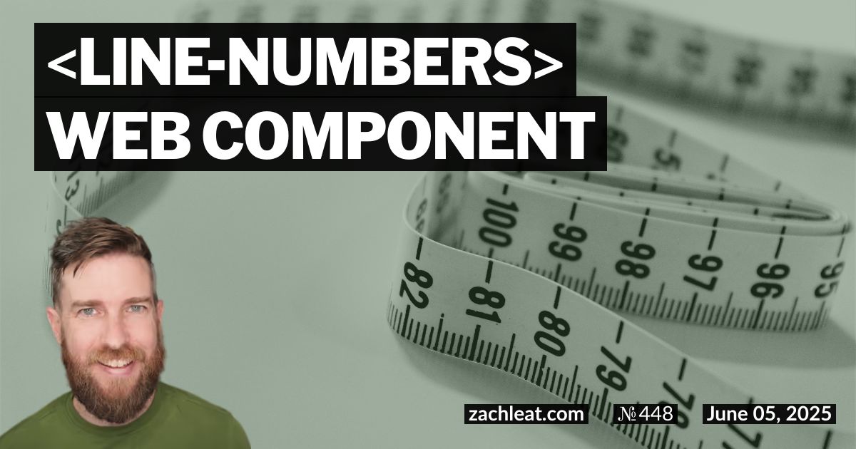 Open Graph image for line-numbers Web Component