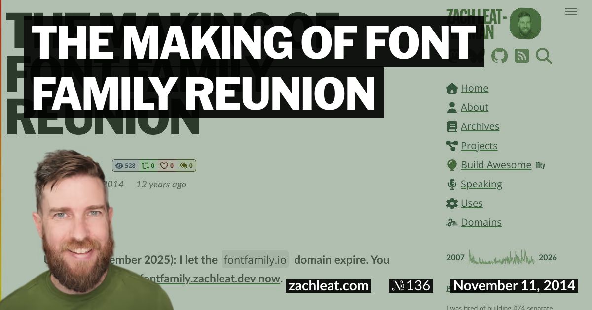 The Making of Font Family Reunion
