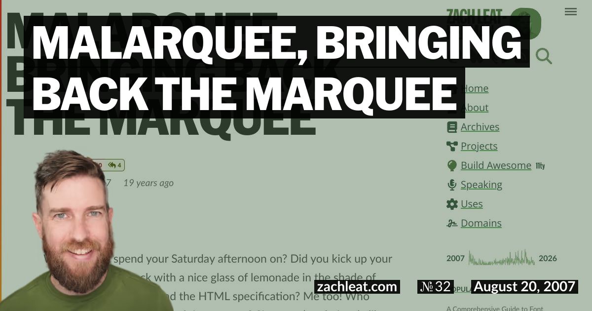 Open Graph image for maLArquee, Bringing Back the Marquee
