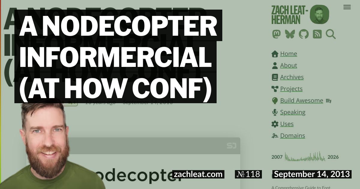 A Nodecopter Informercial (at HOW Conf)