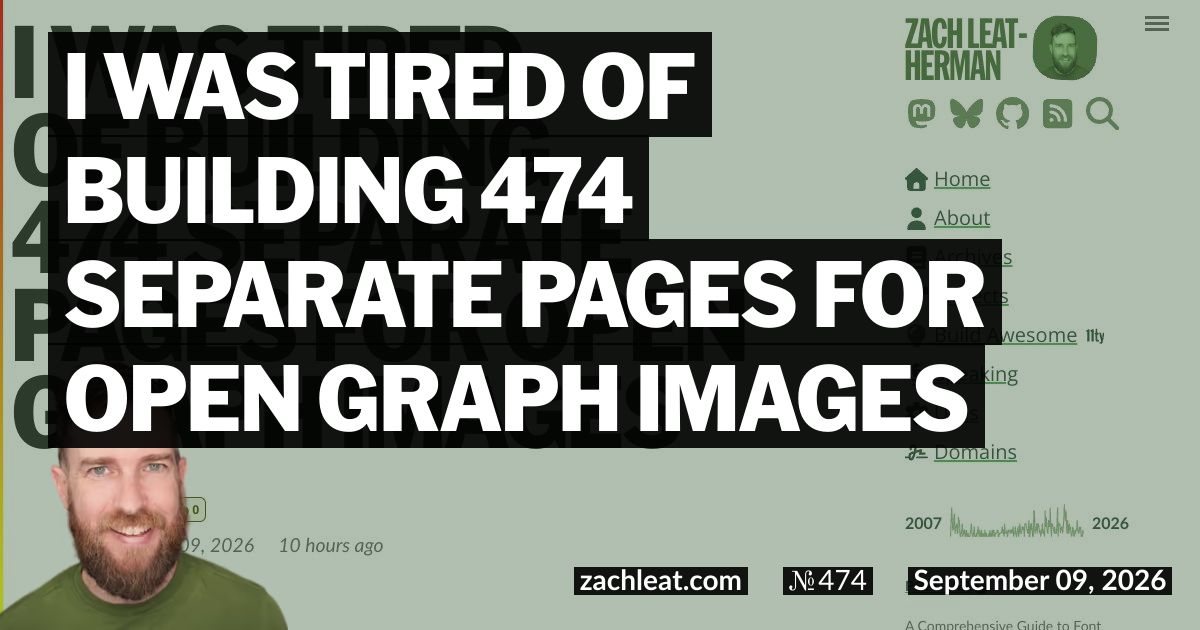 Open Graph image for I was tired of building 474 separate pages for Open Graph Images