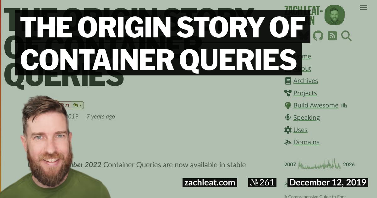 The Origin Story of Container Queries